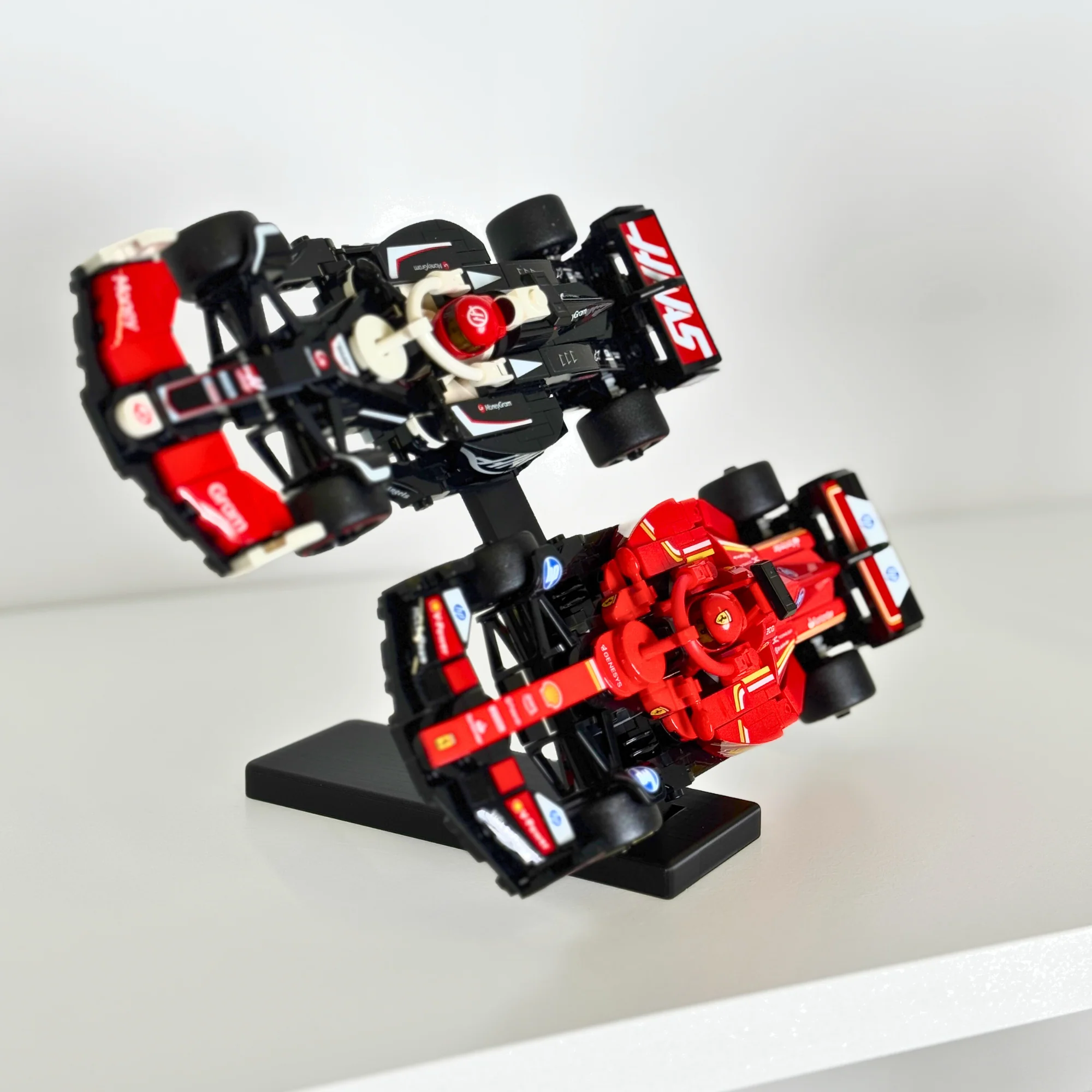Brickify Speed Champions F1 Display Stands (5-Pack) – Compatible with LEGO Formula 1 Sets 76906 to 76919 – Holds 10 Cars – Vertical Display Risers for Racing Car Collection - Image 4