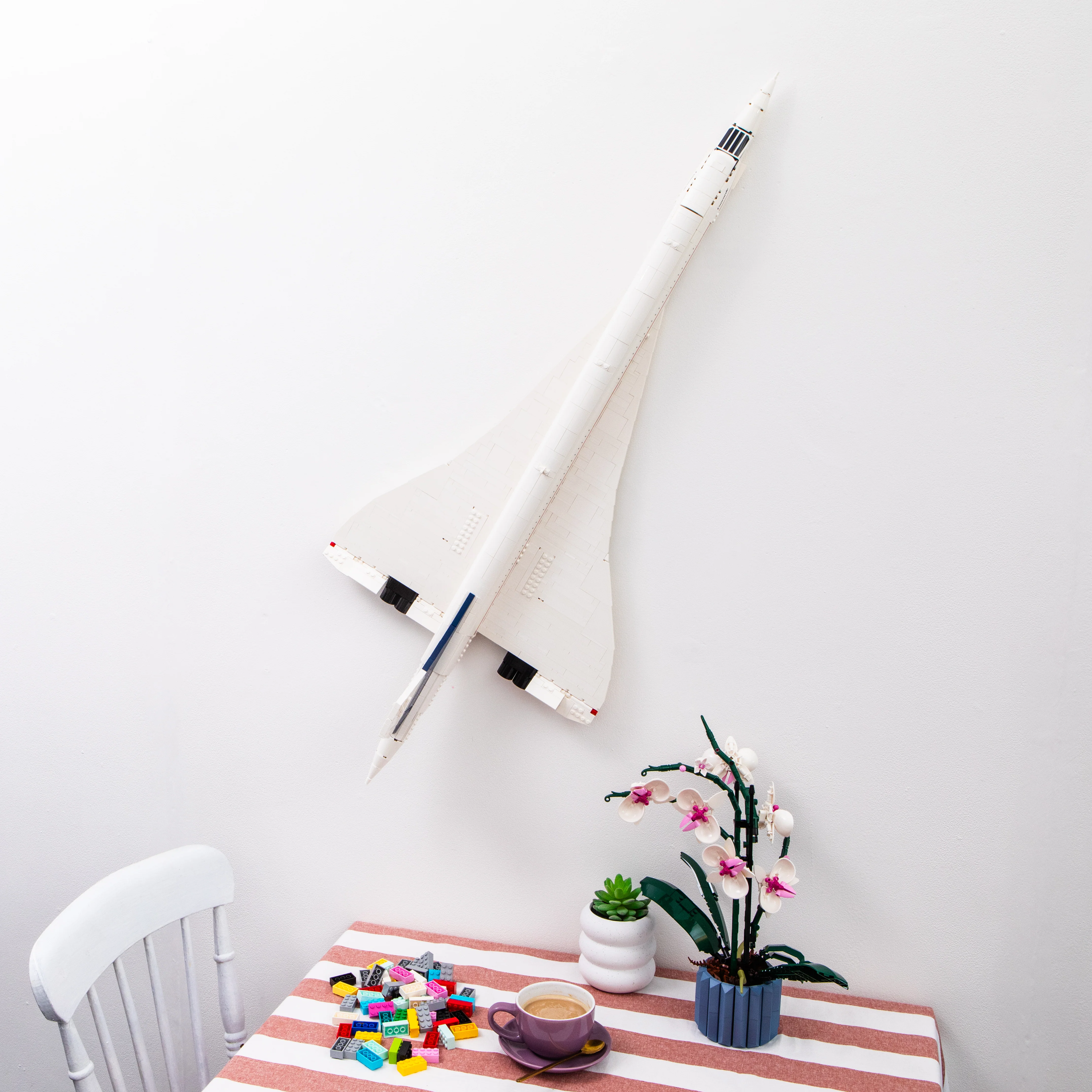 Wall Mount Hook For Lego 10318 Concorde Icons Set | Flat Facing Wall Mount - Image 3